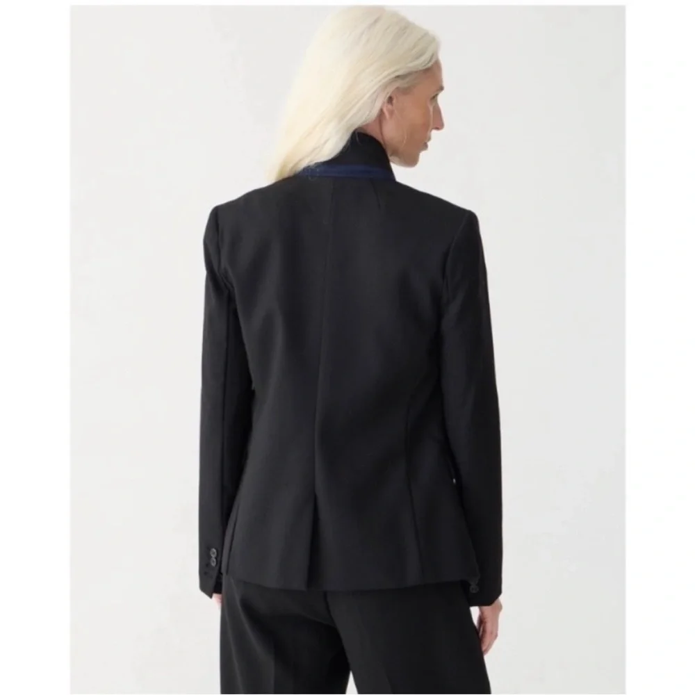 J Crew Blazer Regent Wool Flannel in Black